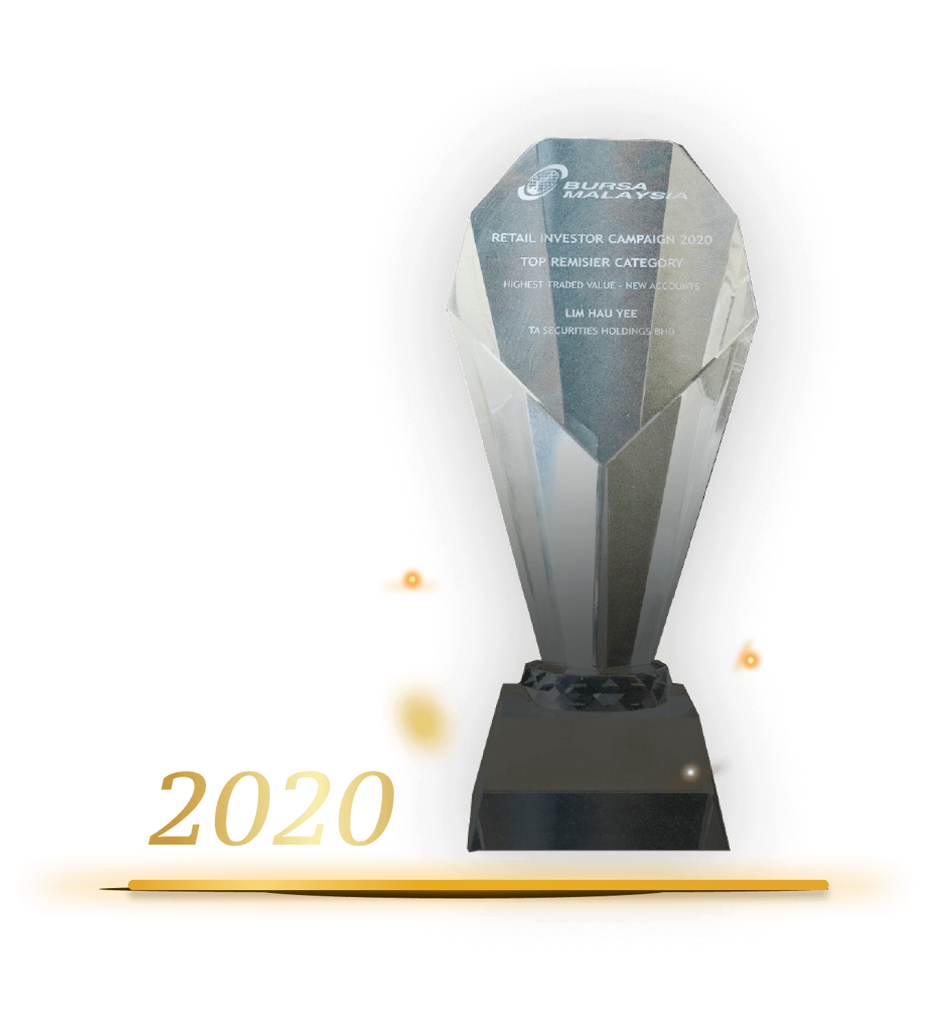 Bursa Excellence Best Remisier Award 2020 trophy